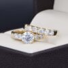 Duo de boda Oro 14k zirconias Joyeria Alahas Do-126