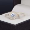 Duo de boda Oro 14k zirconias Joyeria Alahas Do-128