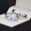 Trio de boda Plata 925 y zirconias ABPT-047