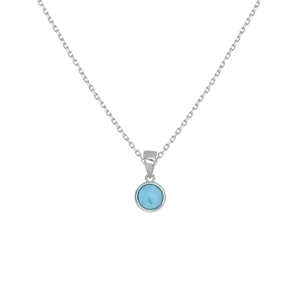 Cadena en Larimar Plata 925 Joyeria Alahas cdpl-015