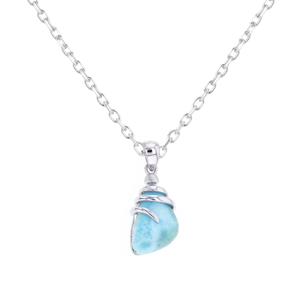 Cadena en Larimar Plata 925 Joyeria Alahas cdpl-018
