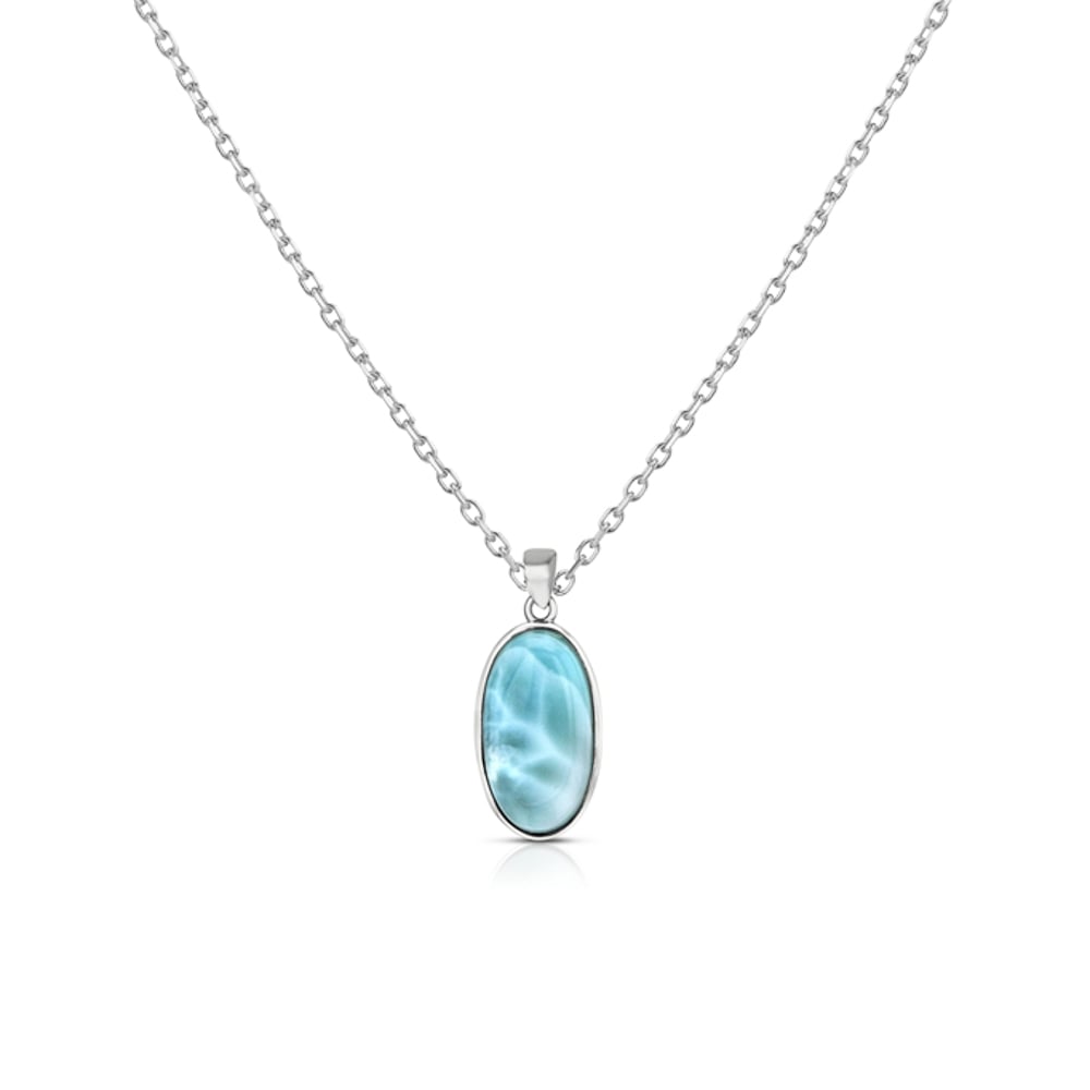 Cadena en Larimar Plata 925 Joyeria Alahas cdpl-020