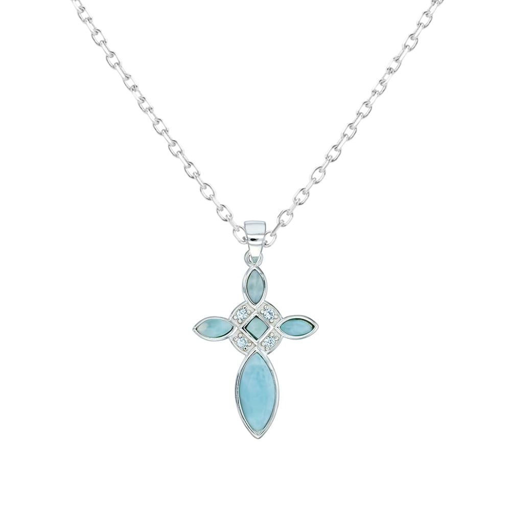 Cadena en Larimar Plata 925 Joyeria Alahas cdpl-022