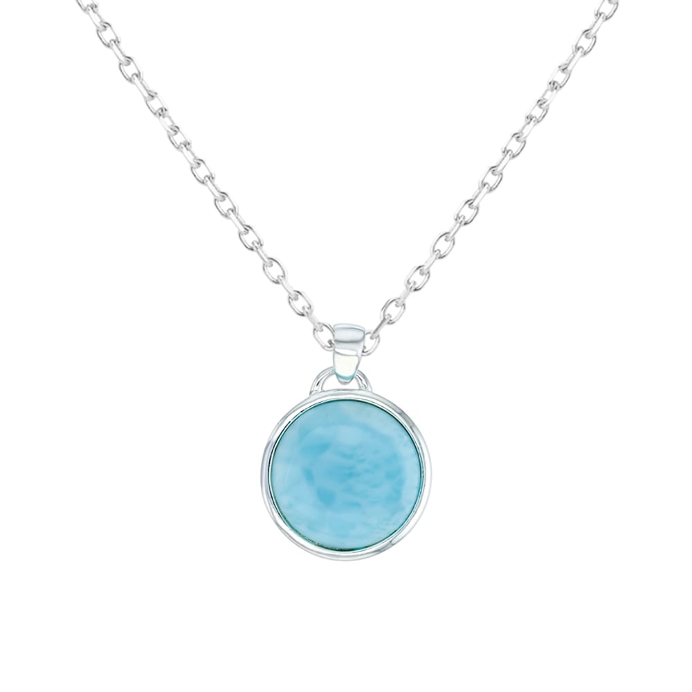 Cadena en Larimar Plata 925 Joyeria Alahas cdpl-025