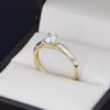 Anillo compromiso Oro 14k zirconias Joyeria Alahas SOLOZ-296