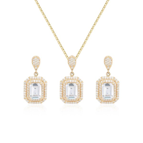 Set Oro 14k Zirconias Joyeria Alahas SO-017