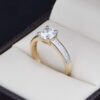 Anillo Compromiso Oro 14k Zirconias Joyeria Alahas soloz-305