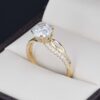 Anillo compromiso Oro 14k Zirconias Joyeria Alahas SOLOZ-323