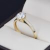 Anillo compromiso Oro 14k Zirconias Joyeria Alahas SOLOZ-327