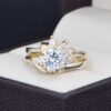 Duo de boda Oro 14k Zirconias Joyeria Alahas DO-141