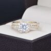 Duo de boda Oro 14k Zirconias Joyeria Alahas DO-142