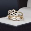 Anillo Oro 14k Zirconias Joyeria Alahas ANO-124