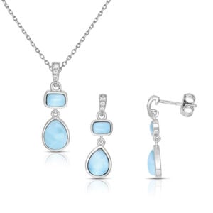 Set en plata 925 con Larimar Alahas SPL-005