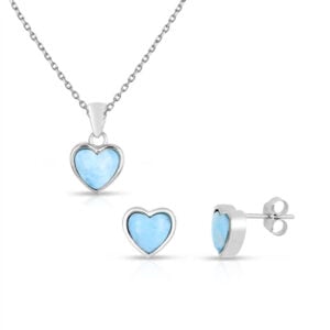 Set en plata 925 con Larimar Alahas SPL-006