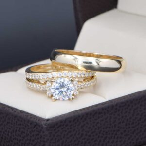 Alianzas De Boda En Oro Amarillo Y Grabado Especial
