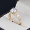 Anillo compromiso Oro 14k Zirconias Joyeria Alahas Soloz-356