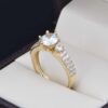 Anillo compromiso Oro 14k Zirconias Joyeria Alahas Soloz-357