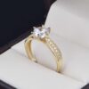 Anillo compromiso Oro 14k Zirconias Joyeria Alahas Soloz-358