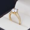 Anillo compromiso Oro 14k Zirconias Joyeria Alahas Soloz-363