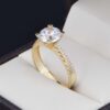 Anillo compromiso Oro 14k Zirconias Joyeria Alahas Soloz-364
