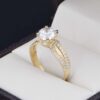 Anillo compromiso Oro 14k Zirconias Joyeria Alahas Soloz-371