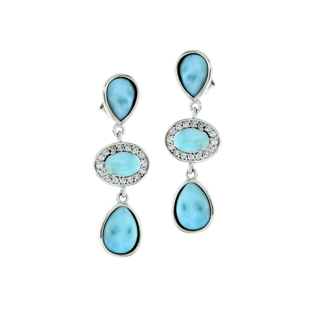 Arete Plata 925 Larimar Joyeria Alahas ARTPL-017