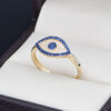 Anillo Oro 14k zirconias Joyeria Alahas ANO-163
