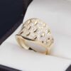 Anillo Oro 14k zirconias Joyeria Alahas ANO-166