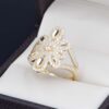 Anillo Oro 14k zirconias Joyeria Alahas ANO-168