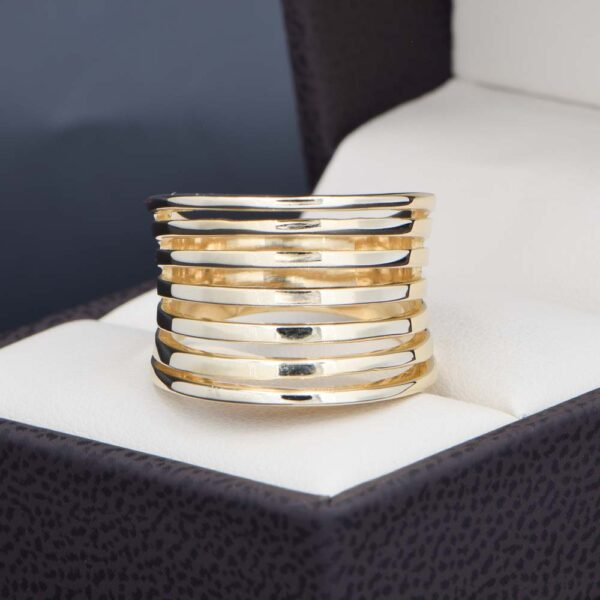 Anillo Oro 14k zirconias Joyeria Alahas ANO-176