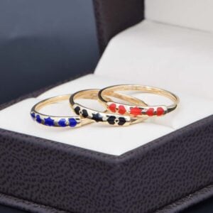 Anillo Oro 14k zirconias Joyeria Alahas ANO-178
