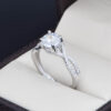 Anillo compromiso Oro 14k Zirconias Joyeria Alahas Soloz-379
