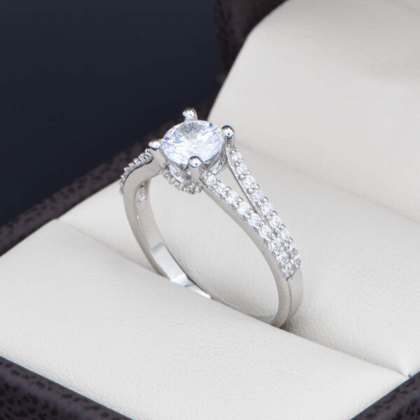 Anillo compromiso Oro 14k Zirconias Joyeria Alahas Soloz-381