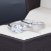 Duo de boda Oro 14k Zirconias Joyeria Alahas Do-174