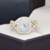Duo de boda Oro 14k Zirconias Joyeria Alahas Do-175