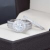 Duo de boda Oro 14k Zirconias Joyeria Alahas Do-177