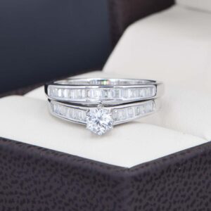 Duo de boda Oro 14k Zirconias Joyeria Alahas Do-179