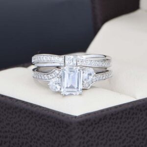 Duo de boda Oro 14k Zirconias Joyeria Alahas Do-180
