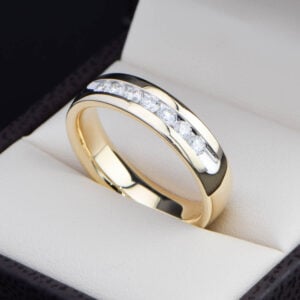 Aro de boda Oro 14k Diamantes Joyerias Alahas ADIAM-037