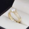 Anillo Compromiso Oro 14k Zirconias Joyeria Alahas Soloz-385