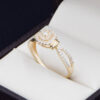 Anillo compromiso Oro 14k Zirconias Joyeria Alahas SOLOZ-390