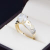 Anillo compromiso Oro 14k Zirconias Joyeria Alahas SOLOZ-392