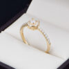 Anillo compromiso Oro 14k Zirconias Joyeria Alahas SOLOZ-396