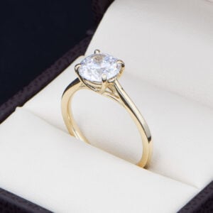 Anillo compromiso Oro 14k Zirconias Joyeria Alahas SOLOZ-397