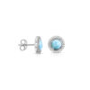 Arete Larimar Plata 925 Joyeria Alahas DORP-011