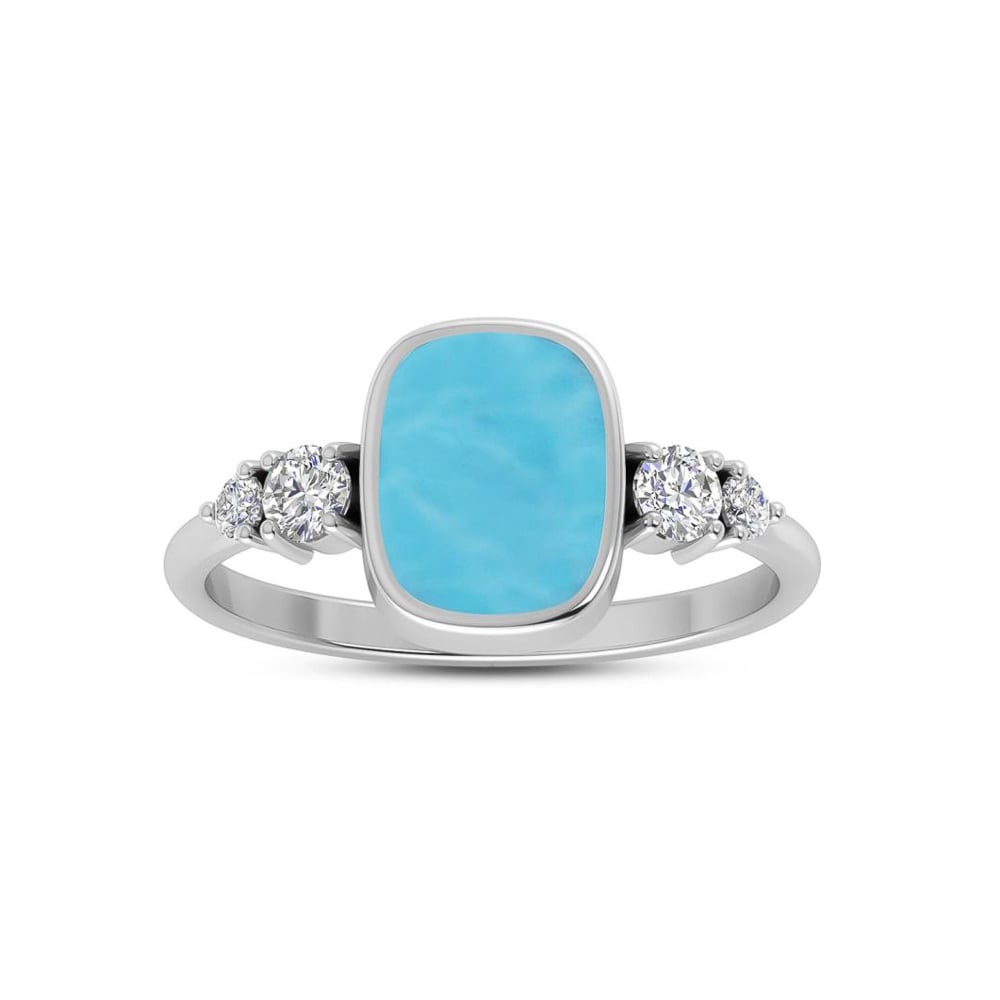 Anillo de Plata 925 con Larimar Joyeria Alahas anpl-002