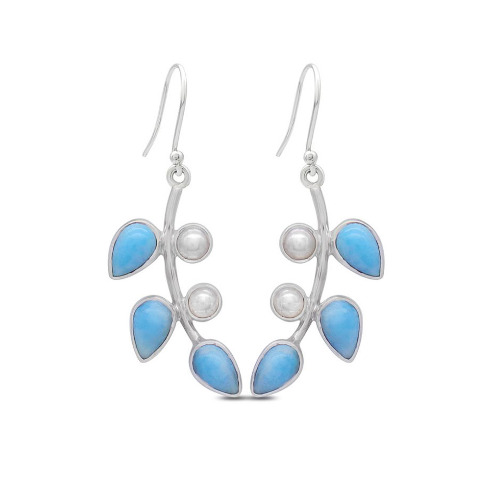 Arete Plata 925 Larimar Joyeria Alahas ARTPL-006
