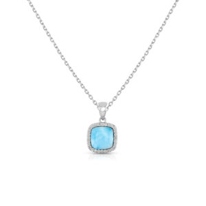 Cadena en Larimar Plata 925 Joyeria Alahas cdpl-004