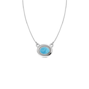Cadena en Larimar Plata 925 Joyeria Alahas cdpl-006