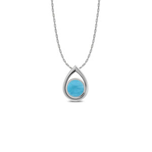 Cadena en Larimar Plata 925 Joyeria Alahas cdpl-007